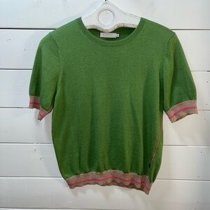 COSTER COPENHAGEN Green Short Sleeve Knit Top – Size L